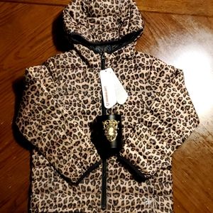GAP KIDS Girl Leopard Upcycled Lightweight Jacket